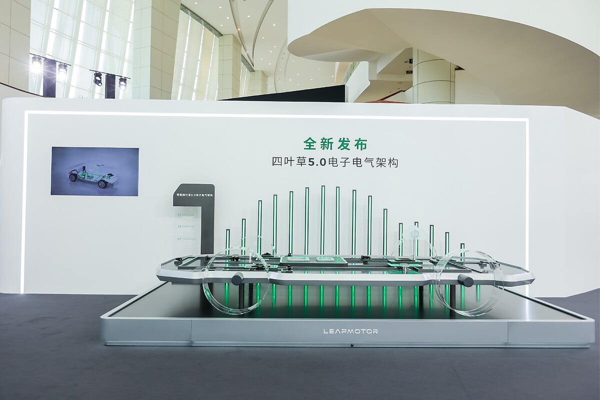 Immagine stand fiera per Leapmotor con Leap 5.0 e CTC 3.0